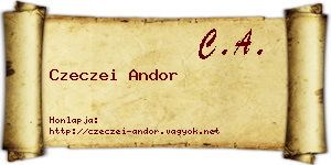 Czeczei Andor névjegykártya